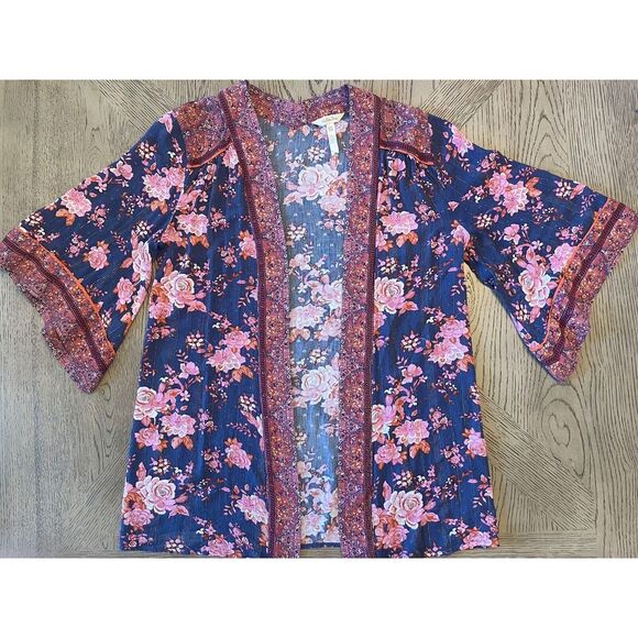 Matilda Jane Olivia floral boho kimono cardigan     Xs/Sm‎ - Picture 1 of 3